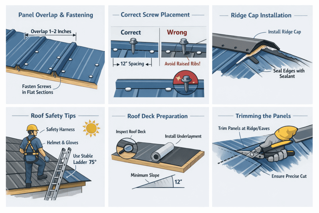 Step-by-Step Guide to Installing Steel Roofing Panels